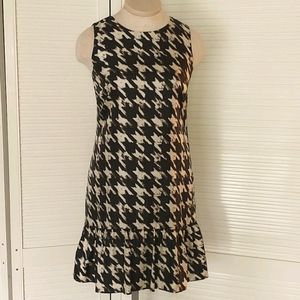 J. Crew Black and Cream Silk Dress Size 2